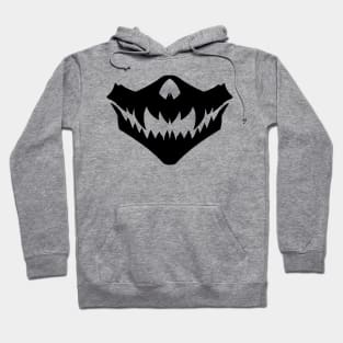 Demon Skull_Mask 2 BLACK Hoodie